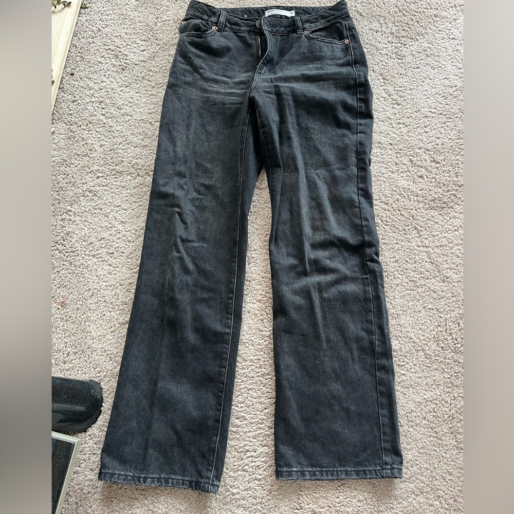 Garage Black Straight Leg Jeans